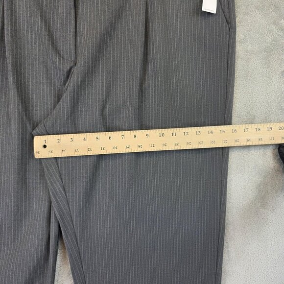 Old Navy Pants Womens XXL Gray Pinstripe Extra High-Rise Taylor Wide Leg Trouser - Picture 6 of 12